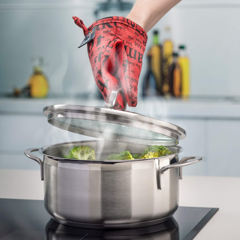 Silicone Hot Grab Mini Oven Mitt, Red
