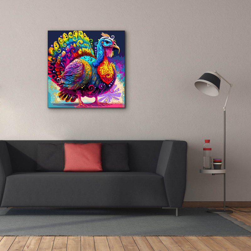 «Dakota Fields» par Dean Russo, art mural sur toile, H 37 po x l 37 po x P 1,5 po