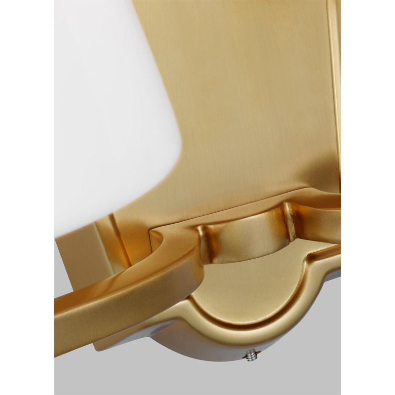 Isla 2 Light Alabaster Dimmable Vanity Light, Burnished Brass