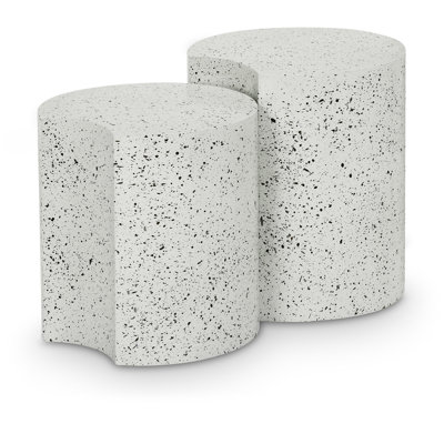 Ismah Iron Top End Table Set