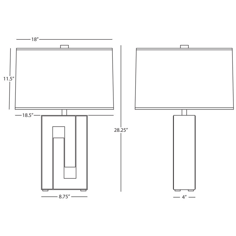 Blox Table Lamp, White