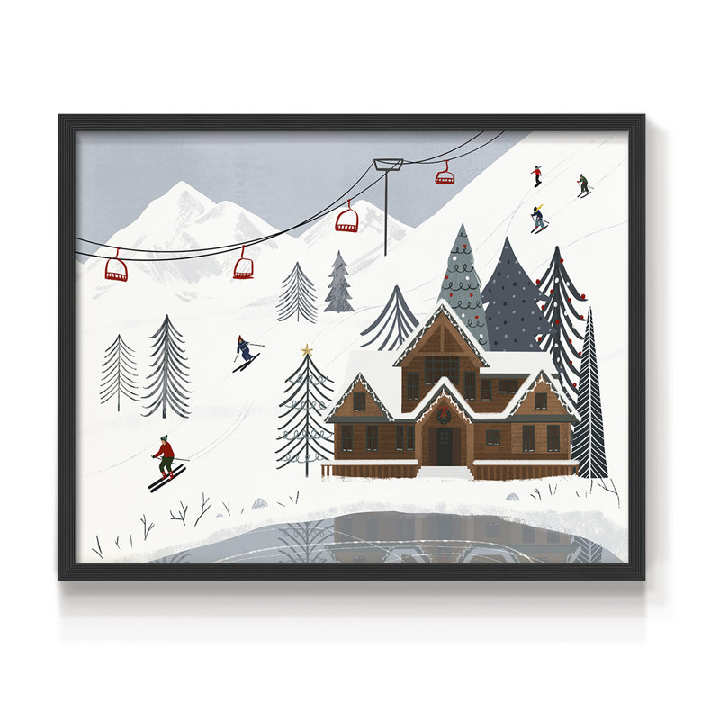 Collection Ski Slope, impression encadrée - Restickable, Noir, noir, noir, noir, H 16 po x l 20 po