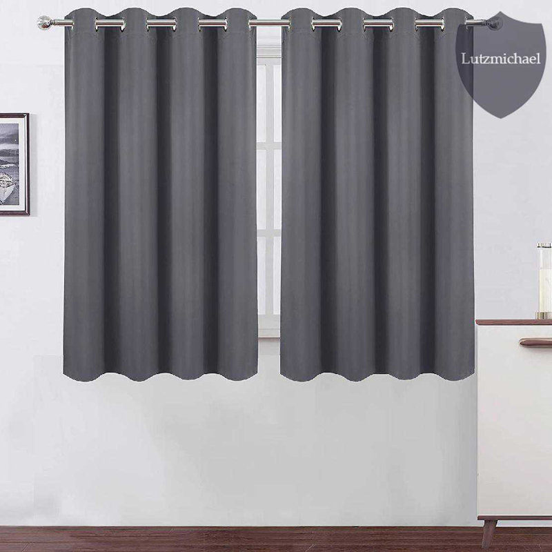 Erfried Blackout Curtain Pair, 52" W x 54" L, Gray