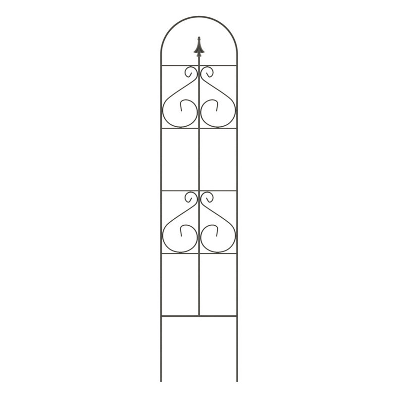 Aquilina 30cm W Metal Arched Trellis, 140cm H x 30cm W x 1cm D