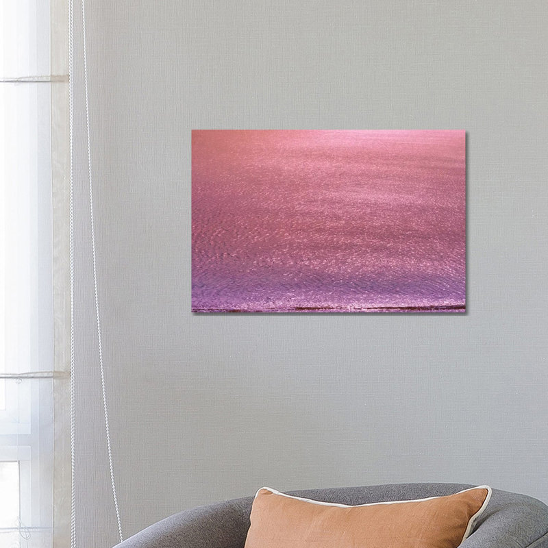 Metallic Ocean With Iridescent Wave by Beli - Wrapped Canvas Print, 66.04 cm H x 45.72 cm W x 1.91 cm D