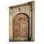 Porte du palais médiéval arqué - Impression sur bois-50351971