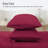 LuxClub 2 PC Burgundy King Performance Microfiber Solid Pillowcase Set-119874914-119874948
