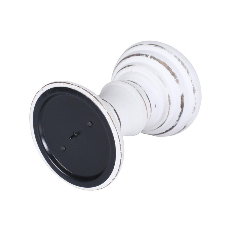 2 Piece Wood Pillar Set, 19cm H x 12cm W x 12cm D