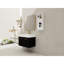 Meuble-lavabo de 30 po, finition en châtaignier noir, lavabo en résine à bords épais, support de rangement assorti, meuble-lavabo de taille Scratch, portes à fermeture en douceur séparées, surface