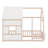 House-Shaped Floor Bed Featuring  LED Lighting and Cozy Design-1021710776