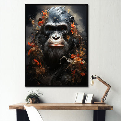 Singe noir énigme sur toile