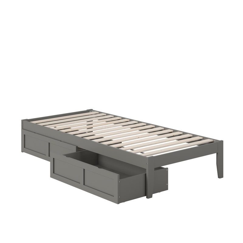 Aayanna Panel Storage Bed, Gray, Twin XL