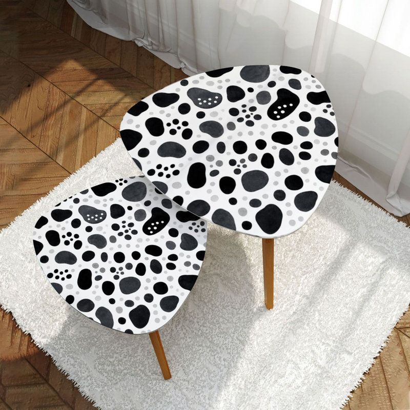 Ensemble de 2 tables basses gigognes Triangle