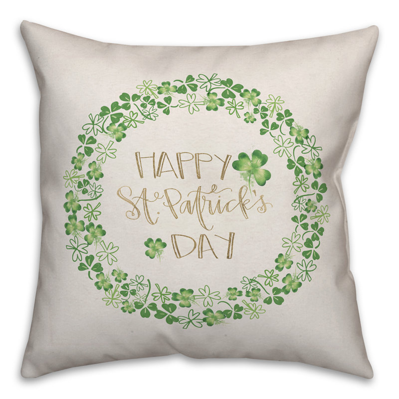 Spun Polyester Reversible Throw Pillow