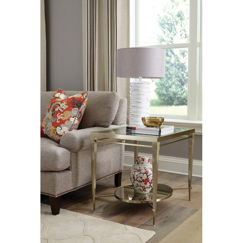Radika Glass Top End Table
