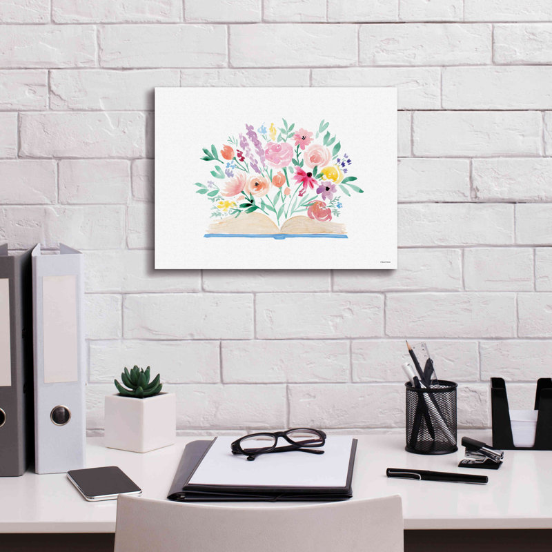 «Read a Book» par Rachel Nieman, estampe numérique sur toile, H 12 po x l 16 po x P 0,75 po