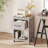 Nightstand Sofa Side Table Rustic End Table w/Drawer Shelf for Living Room-396967791