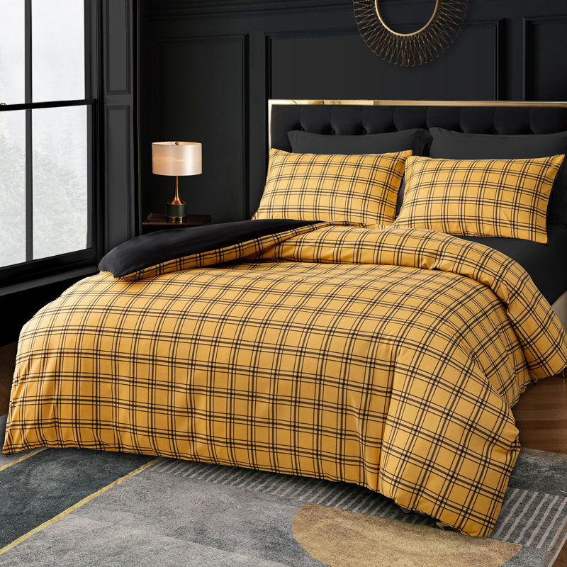 Microfiber Geometric Duvet Cover Set, Superking, Colour/Pattern