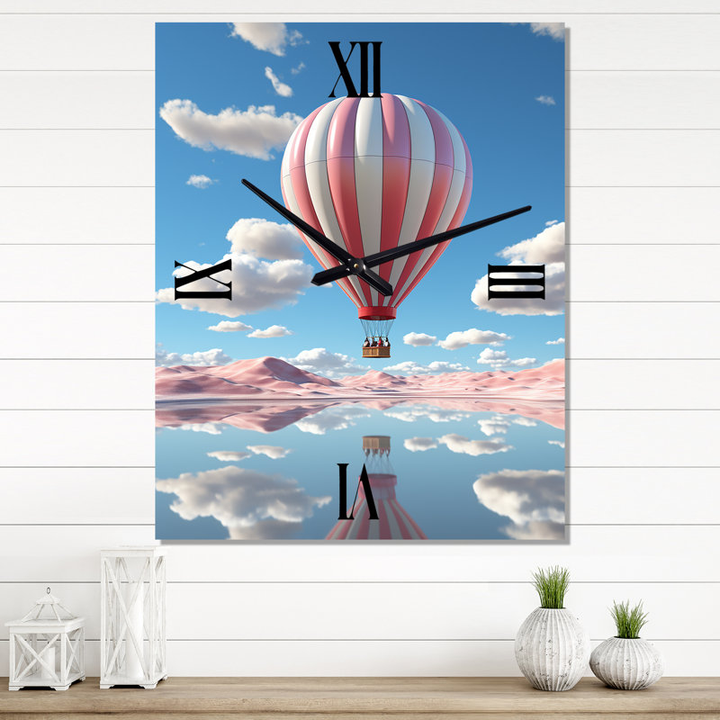 Baz - Horloge murale montgolfière surdimensionnée, Grand