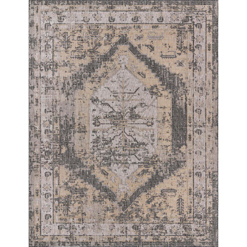Tapis d'intérieur / extérieur oriental Susan, Rectangle 2 pi 2 po x 3 pi