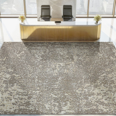 Tapis ivoire et beige noué à la main de haute qualité