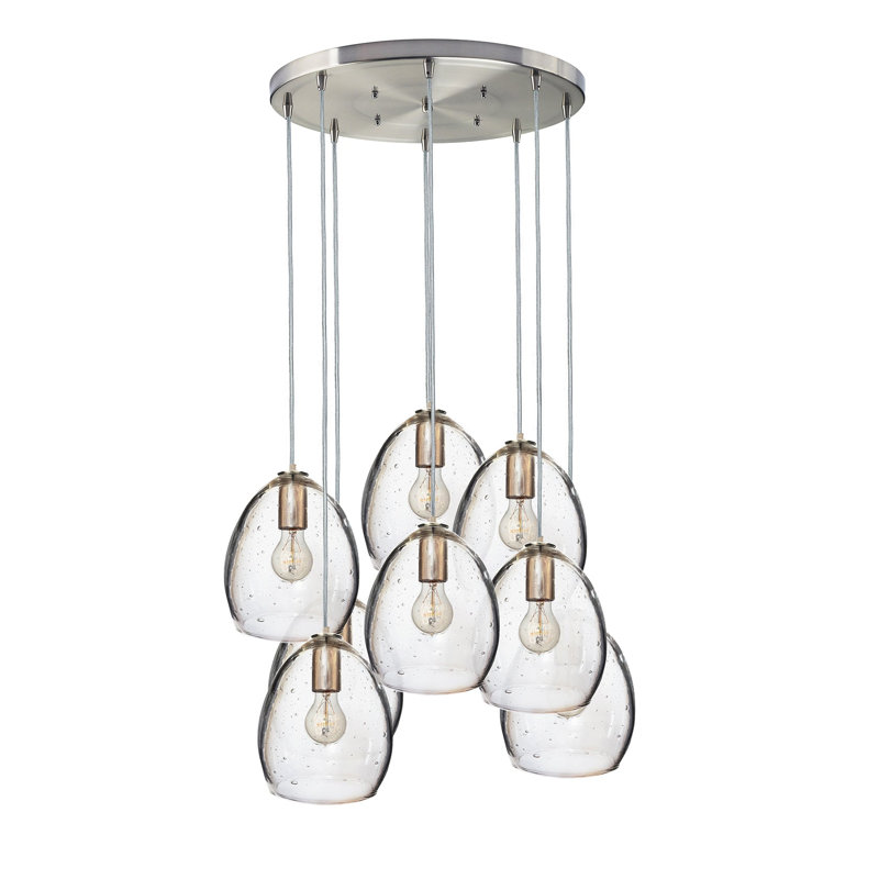 Orb 8 - Light Chandelier, Nickel, 84" H x 24" W x 24" D
