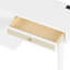 Coiffeuse 39 po avec tabouret - blanc, 4 tiroirs, bohème rétro, prise de charge et fonction de tiroir de rangement blanc stable-1069637965