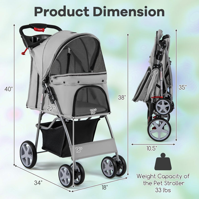 Poussette pour animaux de compagnie