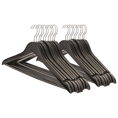 Harbour Housewares - Strong Wooden Clothes Hangers - Set of 20