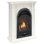 ProCom Dual Fuel Ventless Gas Fireplace System With Corner Combo Mantel - 10,000 BTU, T-Stat Control, Antique White Finish - Model# FS100T-1-AW