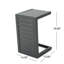 Table d'appoint grise en aluminium - pour les espaces extérieurs Patio en aluminium, mobilier polyvalent et pratique