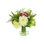 Peony, Hydrangea And Ranunculus Floral Arrangement In A Clear Glass Vase