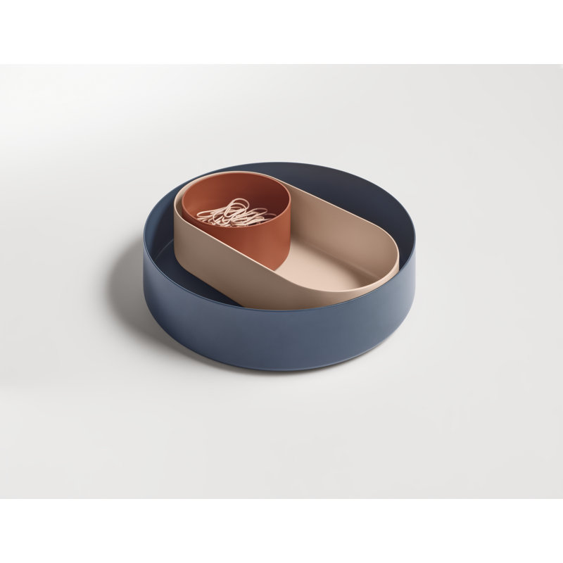 Ends Desk Organizer Set, Blue/Brown/Cream
