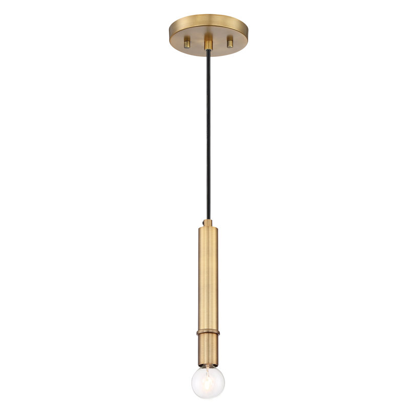 Evander 1 - Light Old Satin Brass Single Pendant