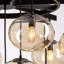 Lustre Adelene 35,4 po à 11 lumières ajustables Sputnik en verre bullé cognac-258068792-258068791