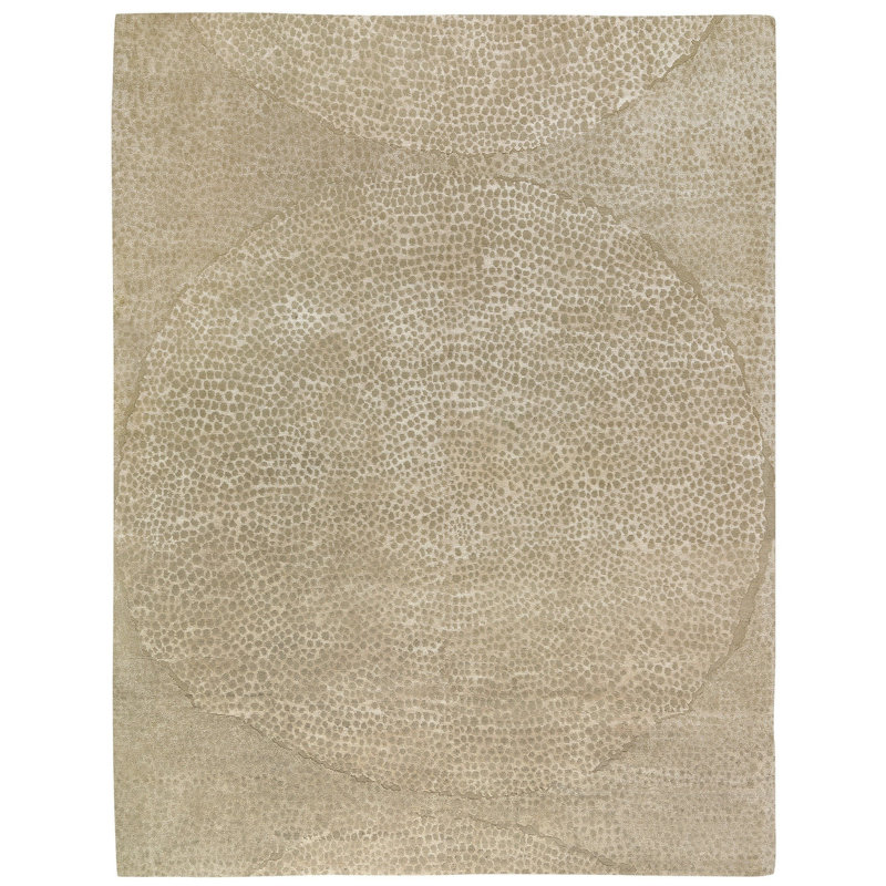 Harvest Moon Abstract Area Rug in Beige/Gold/Neutral, Rectangle 8' x 10'