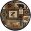 Tapis brun et beige de style Sud-Ouest-26956489