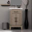 20 po De salle de bain en chêne gris avec plateau en acrylique, robinet, comptoir avec miroir inclus
