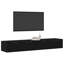  Wall Cabinet 2 Pcs Black Oak 68 X 30 X 20 Cm Engineered Wood