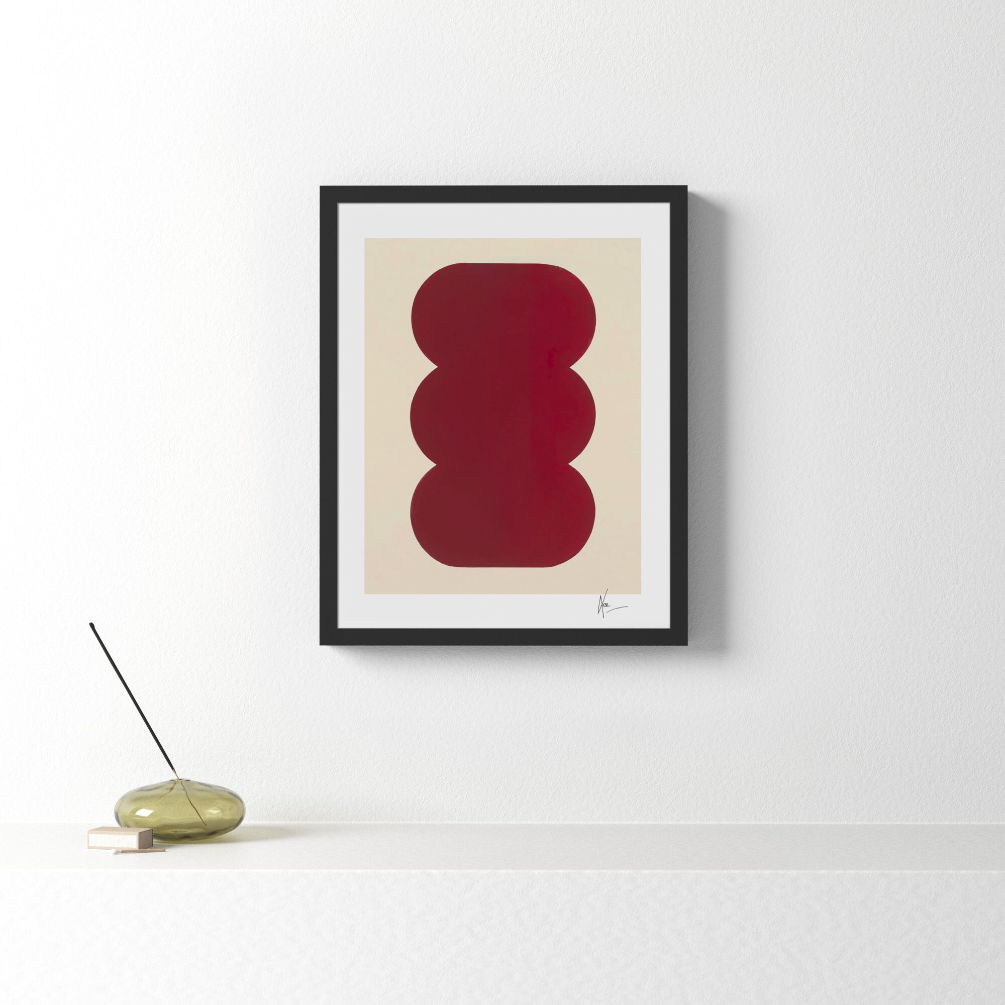 Keyhole 1 by Lee Lessem, 20" H x 16" W x 1.25" D, Black Framed