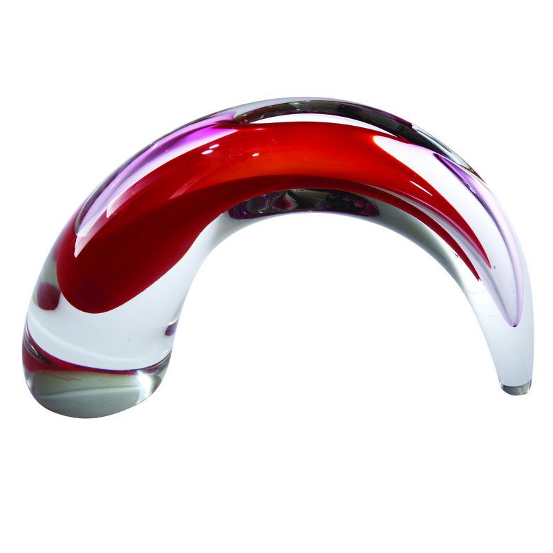 Comma Vase-Fire, Red