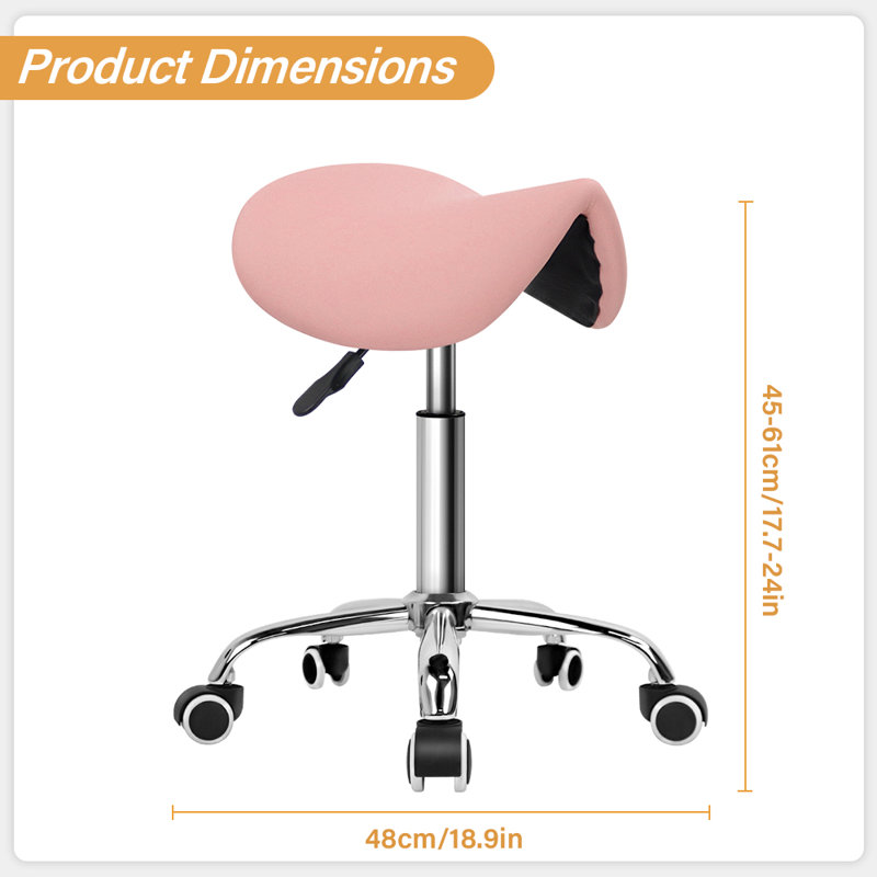 Tabouret de laboratoire à hauteur ajustable, Rose