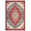 Tapis en coton à imprimé oriental beige et beige Marisol-1808213296