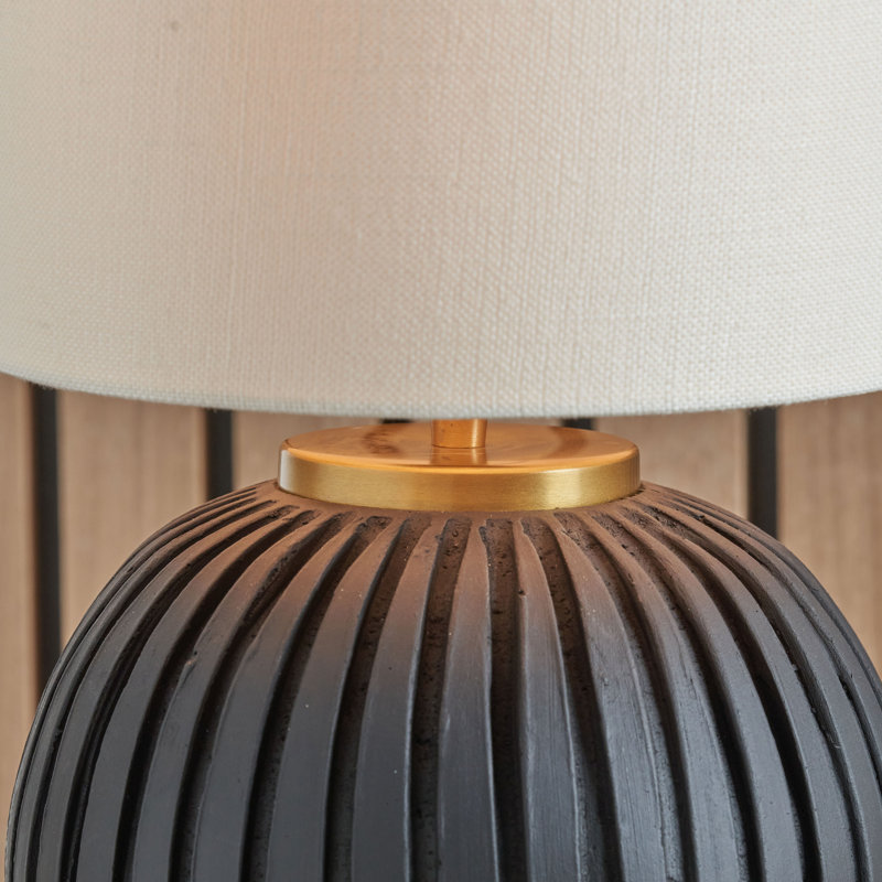 Ezekiel Ceramic Table Lamp, Black