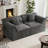 Boneless Loveseat Sofa with Deep Seat, Corduroy Boneless Couch for Living Room, Office, No-Assembly Required-314430419-317784382