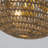 Luna 3-Light Large Dome Shade Seagrass Semi Flush Mount Coastal Ceiling Light In Brass