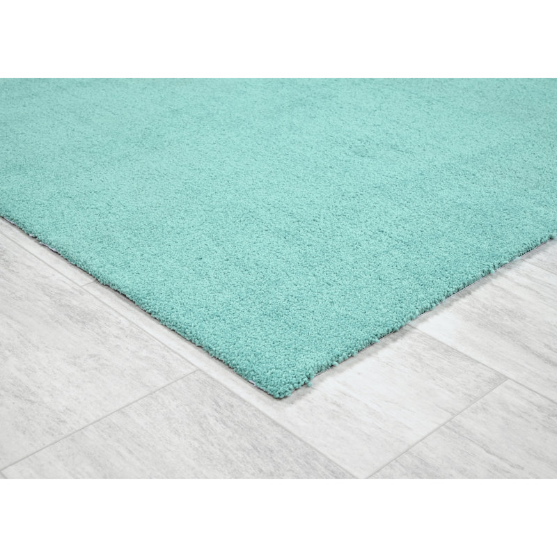 Tapis pour salle de bain en nylon Monarrez avec envers antidérapant, Simple - L 108 po x l 72 po, Écume de mer
