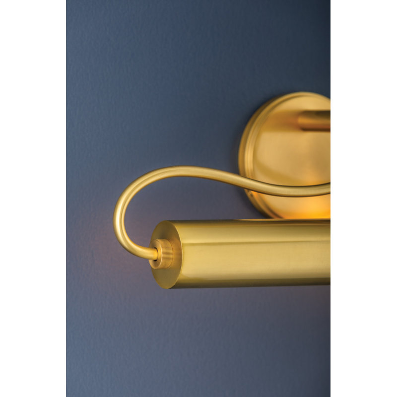 Applique pour tableau 2 lumières Berun, H 6,75 po x l 28,25 po x P 28,25 po, Laiton vieilli