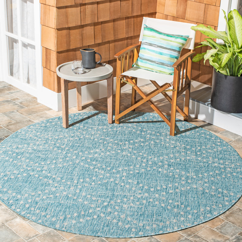 Sharri Performance Southwestern Indoor/Outdoor Area Rug, Round 6'7"