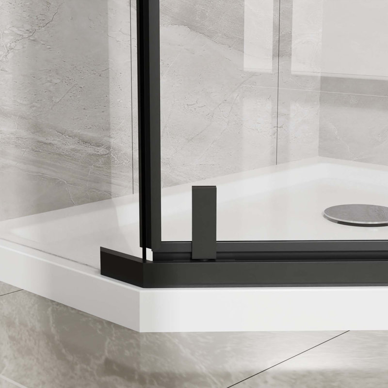 Porte de douche sans cadre Neo-Angle, Matte Black